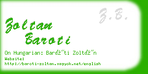 zoltan baroti business card